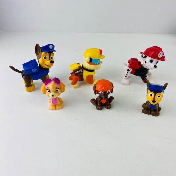 Paw Patrol Kids Toys Pretend Play Lot of Character Figures Girls Boys Kids 6 PC - Picture 2 of 3